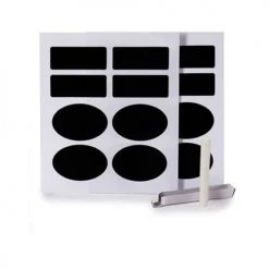 Vente flash ???? Wadiga Bocaux, Pots Et Bonbonnières 16 étiquettes Pour Bocaux De Cuisine Autocollantes Noires + Craie ????