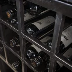 De gros ???? Mathi Design Accessoires De Rangement De Cuisine Armoire à Vin En Acier ???? -pots et bonbonnières Soldes armoire a vin en acier 2