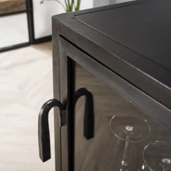 De gros ???? Mathi Design Accessoires De Rangement De Cuisine Armoire à Vin En Acier ???? -pots et bonbonnières Soldes armoire a vin en acier 3