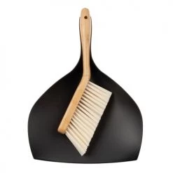 Bon marché ???? Maisons Du Monde Accessoires De Rangement De Cuisine Balayette En Bambou Noir Mat ????