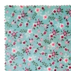 Promo ???? Coco Pistache Boites De Conservation Alimentaire Bee Wrap Taille L Coton, Cire D'abeille Bleu Fleurs ????