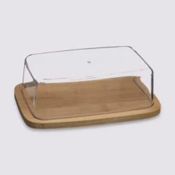 Promo ???? Five Simply Smart Boites De Conservation Alimentaire Beurrier En Bambou Et Plastique ???? -pots et bonbonnières Soldes beurrier en bambou et plastique 3