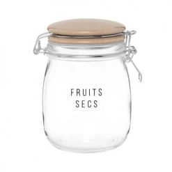 Promo ???? Maisons Du Monde Bocaux, Pots Et Bonbonnières Bocal à Fruits En Verre Et Métal Beige - Lot De 3 ????