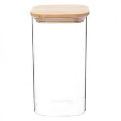 Coupon ???? Maisons Du Monde Bocaux, Pots Et Bonbonnières Bocal Carré En Verre Et Bambou H19 ✔️