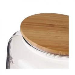 Promo ???? Wadiga Bocaux, Pots Et Bonbonnières Bocal Cuisine Avec étiquette En Verre Et Bouchon Bambou H20,3cm ???? -pots et bonbonnières Soldes bocal cuisine avec etiquette en verre et bouchon bambou h20 3cm 1