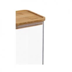 Offres ???? Five Simply Smart Bocaux, Pots Et Bonbonnières Bocal Cuisine Carré En Plastique Avec Bouchon Bambou - 1.5L ❤️ -pots et bonbonnières Soldes bocal cuisine carre en plastique avec bouchon bambou 1 5l 2