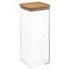 De gros ???? Five Simply Smart Bocaux, Pots Et Bonbonnières Bocal Cuisine Carré En Plastique Avec Bouchon Bambou - 2L ✔️