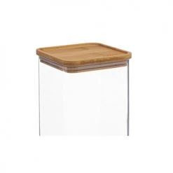 De gros ???? Five Simply Smart Bocaux, Pots Et Bonbonnières Bocal Cuisine Carré En Plastique Avec Bouchon Bambou - 2L ✔️ -pots et bonbonnières Soldes bocal cuisine carre en plastique avec bouchon bambou 2l 2