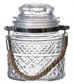 Grosses soldes ???? Wadiga Bocaux, Pots Et Bonbonnières Bocal Cuisine Hermétique En Verre Avec Anse En Jute 550ml ????