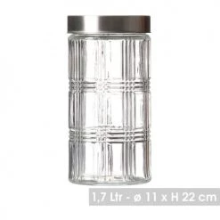 Remise ???? Wadiga Bocaux, Pots Et Bonbonnières Bocal Cuisine Hermétique En Verre Avec Couvercle Inox 1700ml ???? -pots et bonbonnières Soldes bocal cuisine hermetique en verre avec couvercle inox 1700ml 1