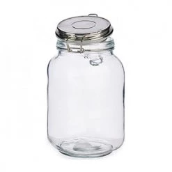 Meilleure affaire ???? Wadiga Bocaux, Pots Et Bonbonnières Bocal Cuisine Hermétique En Verre Couvercle Clip Métal Chromé 1,5L ✨ -pots et bonbonnières Soldes bocal cuisine hermetique en verre couvercle clip metal chrome 1 5l 2