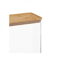 Le moins cher ❤️ Five Simply Smart Bocaux, Pots Et Bonbonnières Bocal Cuisine Rectangulaire En Plastique Avec Bouchon Bambou - 3L ???? -pots et bonbonnières Soldes bocal cuisine rectangulaire en plastique avec bouchon bambou 3l 2