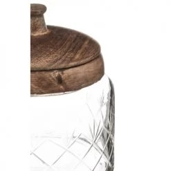 Remise ❤️ Five Simply Smart Bocaux, Pots Et Bonbonnières Bocal Cuisine Rond En Verre Avec Bouchon Bois Manguier - 0.7L ???? -pots et bonbonnières Soldes bocal cuisine rond en verre avec bouchon bois manguier 0 7l 2