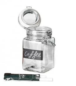 Coupon ???? Wadiga Bocaux, Pots Et Bonbonnières Bocal De Cuisine En Verre Avec étiquette H11,6cm ????