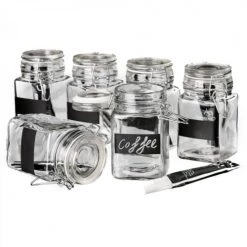 Coupon ???? Wadiga Bocaux, Pots Et Bonbonnières Bocal De Cuisine En Verre Avec étiquette H11,6cm ???? -pots et bonbonnières Soldes bocal de cuisine en verre avec etiquette h11 6cm 3