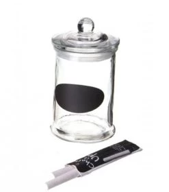 Bon marché ???? Wadiga Bocaux, Pots Et Bonbonnières Bocal De Cuisine En Verre Avec étiquette H14,5cm ⌛