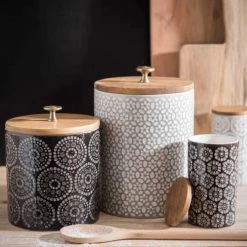 Meilleure affaire ???? Maisons Du Monde Bocaux, Pots Et Bonbonnières Bocal En Céramique Noire H 11 Cm ???? -pots et bonbonnières Soldes bocal en ceramique noire h 11 cm 1000 15 35 163215 4