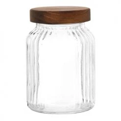 Offres ???? Maisons Du Monde Bocaux, Pots Et Bonbonnières Bocal Moyen Modèle Transparent Et Marron ????