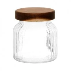 Meilleure affaire ???? Maisons Du Monde Bocaux, Pots Et Bonbonnières Bocal Petit Modèle Transparent Et Marron ????