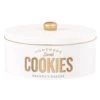 Budget ???? Maisons Du Monde Bocaux, Pots Et Bonbonnières Boite à Cookie Ronde En Métal écru Imprimé Doré Mat - Lot De 2 ⭐ -pots et bonbonnières Soldes boite a cookie ronde en metal ecru imprime dore mat 1000 13 8 208739 1