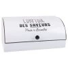 Top 10 ???? Maisons Du Monde Boites De Conservation Alimentaire Boîte à Pain En Métal Blanc Imprimé Noir ???? -pots et bonbonnières Soldes boite a pain en metal blanc imprime noir 1000 9 14 191361 1