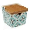 Meilleur prix ???? Versa Home Bocaux, Pots Et Bonbonnières Boîte à Sel En Céramique Et Bambou ???? -pots et bonbonnières Soldes boite a sel en ceramique et bambou 1