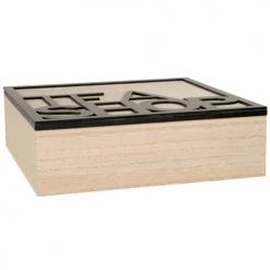 Grosses soldes ???? Maisons Du Monde Boites De Conservation Alimentaire Boîte à Thé Beige Et Noire ????