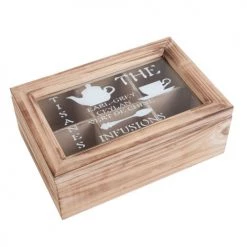 Acheter ✨ Aubry Gaspard Boites De Conservation Alimentaire Boite à Thé En Bois 24 Cm ????