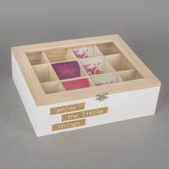 Le moins cher ⭐ Youdoit Boites De Conservation Alimentaire Boîte à Thé En Bois 28x23cm ✔️ -pots et bonbonnières Soldes boite a the en bois 28x23cm 1