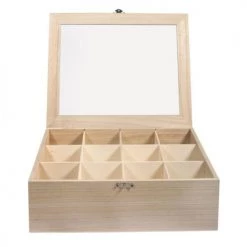 Le moins cher ⭐ Youdoit Boites De Conservation Alimentaire Boîte à Thé En Bois 28x23cm ✔️ -pots et bonbonnières Soldes boite a the en bois 28x23cm 2
