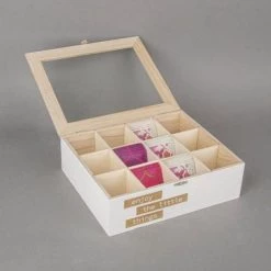 Le moins cher ⭐ Youdoit Boites De Conservation Alimentaire Boîte à Thé En Bois 28x23cm ✔️ -pots et bonbonnières Soldes boite a the en bois 28x23cm 3