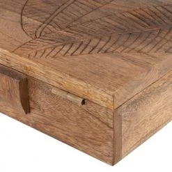 Acheter ???? Maisons Du Monde Boites De Conservation Alimentaire Boîte à Thé En Bois De Manguier Imprimé Feuille ???? -pots et bonbonnières Soldes boite a the en bois de manguier imprime feuille 1000 1 31 227376 3