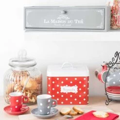 Coupon ???? Maisons Du Monde Boites De Conservation Alimentaire Boîte à Thé Grise 10 X 37 Cm ???? -pots et bonbonnières Soldes boite a the grise 10 x 37 cm 1000 12 30 145498 3
