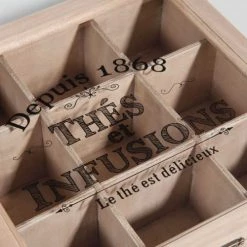 Offres ???? Maisons Du Monde Boites De Conservation Alimentaire Boîte à Thé Imprimée ???? -pots et bonbonnières Soldes boite a the imprimee 1000 16 17 169880 3