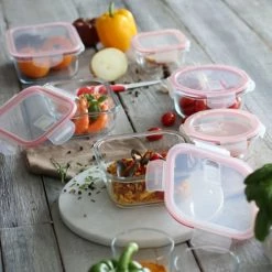 Offres ???? Menastyl Boites De Conservation Alimentaire Boîte Hermétique Carré 310mL ✔️ -pots et bonbonnières Soldes boite hermetique carre 310ml 4