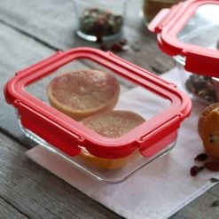 De gros ???? Menastyl Boites De Conservation Alimentaire Boîte Hermétique Rectangle 630ML En Verre ???? -pots et bonbonnières Soldes boite hermetique rectangle 630ml en verre 2