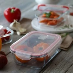 Budget ???? Menastyl Boites De Conservation Alimentaire Boîte Hermétique Rectangulaire 630mL ???? -pots et bonbonnières Soldes boite hermetique rectangulaire 630ml 3