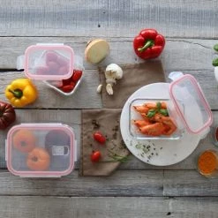 Budget ???? Menastyl Boites De Conservation Alimentaire Boîte Hermétique Rectangulaire 630mL ???? -pots et bonbonnières Soldes boite hermetique rectangulaire 630ml 4