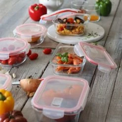 Budget ???? Menastyl Boites De Conservation Alimentaire Boîte Hermétique Rectangulaire 630mL ???? -pots et bonbonnières Soldes boite hermetique rectangulaire 630ml 5