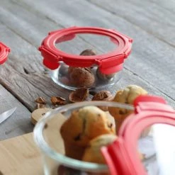 Promo ???? Menastyl Boites De Conservation Alimentaire Boîte Hermétique Ronde 640mL En Verre ???? -pots et bonbonnières Soldes boite hermetique ronde 640ml en verre 3