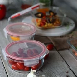 Meilleure affaire ???? Menastyl Boites De Conservation Alimentaire Boîte Hermétique Ronde 930mL ???? -pots et bonbonnières Soldes boite hermetique ronde 930ml 4