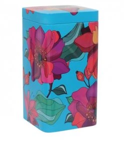 Vente flash ???? Eigeinart Boites De Conservation Alimentaire Boite Métallique Pour Le Thé Ou Le Café Poppy Turquoise 500g ????