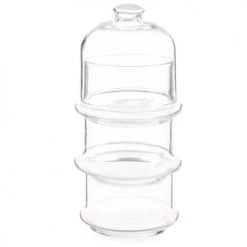 Meilleure affaire ✨ Pasabahce Bocaux, Pots Et Bonbonnières Bonbonnière En Verre 3 étages Empilables -10x10x25cm ????