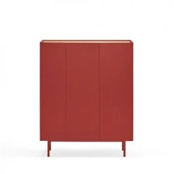 Coupon ???? TEULAT Accessoires De Rangement De Cuisine Casier à Bouteilles En Bois Rouge ????