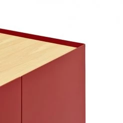Coupon ???? TEULAT Accessoires De Rangement De Cuisine Casier à Bouteilles En Bois Rouge ???? -pots et bonbonnières Soldes casier a bouteilles en bois rouge 5