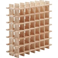 Promo ???? Astigarraga Accessoires De Rangement De Cuisine Casier à Bouteilles En Pin Massif Brut 36 Bouteilles ????