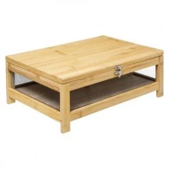 Grosses soldes ???? Five Simply Smart Boites De Conservation Alimentaire Cave à Fromage Bambou Avec Plateau - 39x27x15cm ????