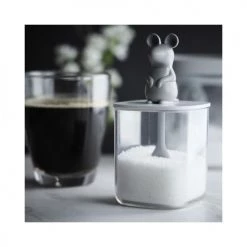 Offres ✨ Qualy Design Boites De Conservation Alimentaire Conteneur Et Cuillère à Condiment Lucky Mouse Plastique Gris Clair ???? -pots et bonbonnières Soldes conteneur et cuillere a condiment lucky mouse plastique gris clair 2