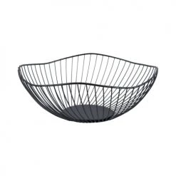 Bon marché ⌛ Present Time Corbeilles à Pain Et à Fruits Corbeille à Fruits Noir ????