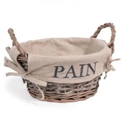 Sortie ⌛ Maisons Du Monde Rangements Déco Corbeille à Pain Vannerie Blanchie 10 X 22 Cm - Lot De 2 ????